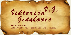 Viktorija Gidaković vizit kartica